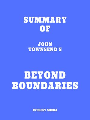 cover image of Summary of John Townsend's Beyond Boundaries